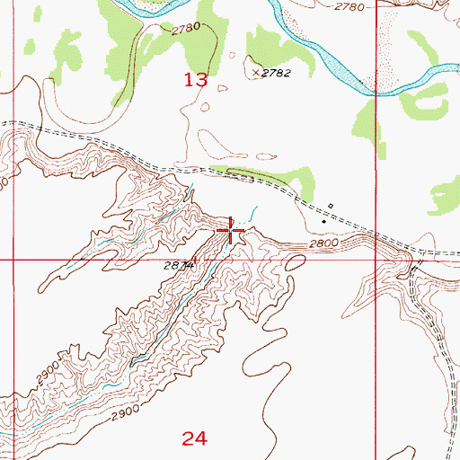 Topographic Map of Eightmile Coulee, MT