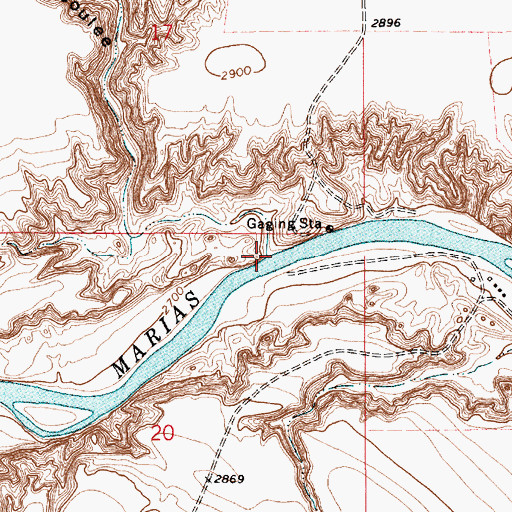 Topographic Map of Eightmile Coulee, MT