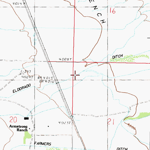 Topographic Map of Eldorado Ditch, MT