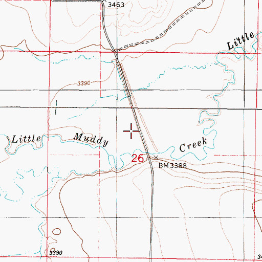 Topographic Map of Elizabeth Reservoir, MT