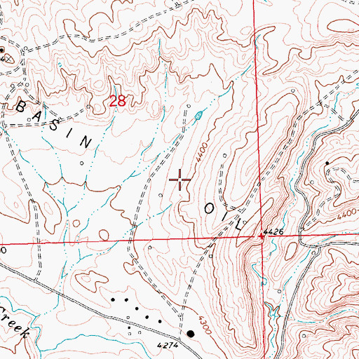 Topographic Map of Elk Basin Oil Field, MT