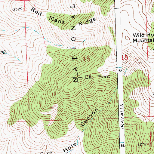 Topographic Map of Elk Point, MT