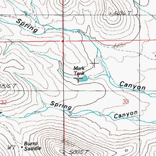 Topographic Map of Mark Tank, AZ