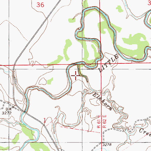 Topographic Map of Elkhorn Creek, MT