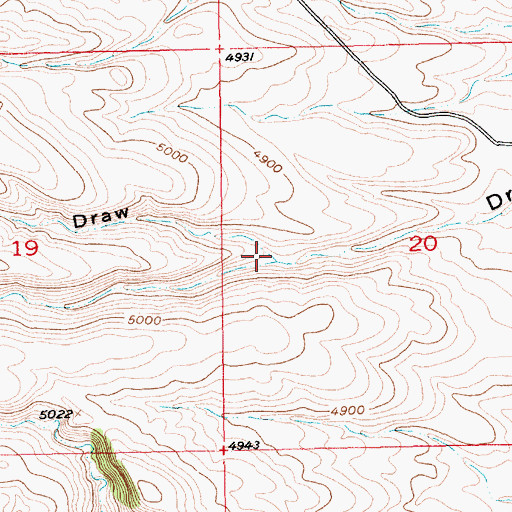 Topographic Map of Elliot Draw, MT