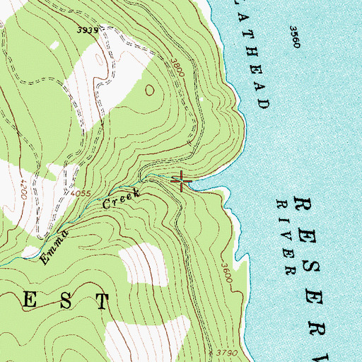 Topographic Map of Emma Creek, MT