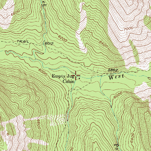 Topographic Map of Empty Jug Cabin, MT