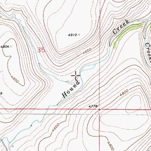 Topographic Map of Encampment Creek, MT