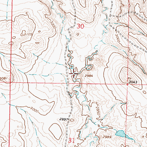 Topographic Map of Engine Draw, MT