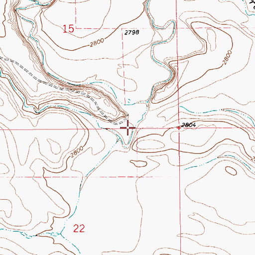 Topographic Map of England Coulee, MT