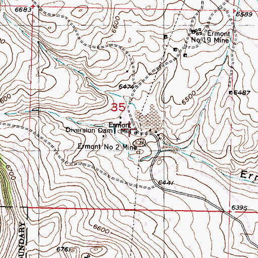 Topographic Map of Ermont Mill, MT