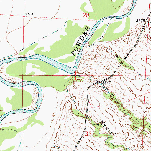 Topographic Map of Ernest Creek, MT