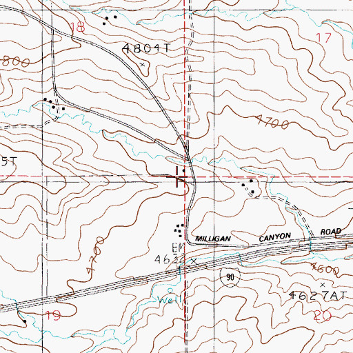 Topographic Map of Eureka School (historical), MT