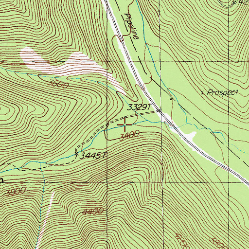 Topographic Map of Evans Gulch, MT