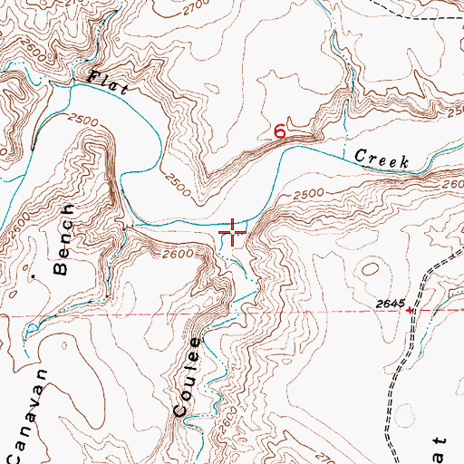 Topographic Map of Fahlgren Coulee, MT