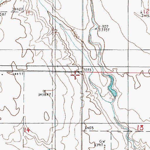 Topographic Map of Fairview School (historical), MT