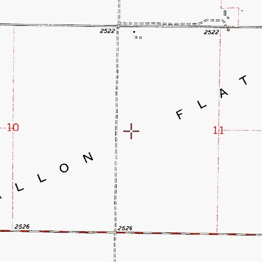 Topographic Map of Fallon Flat, MT