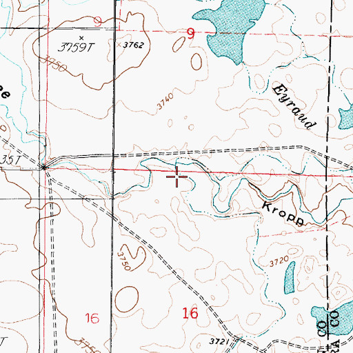Topographic Map of Farmers Coulee, MT