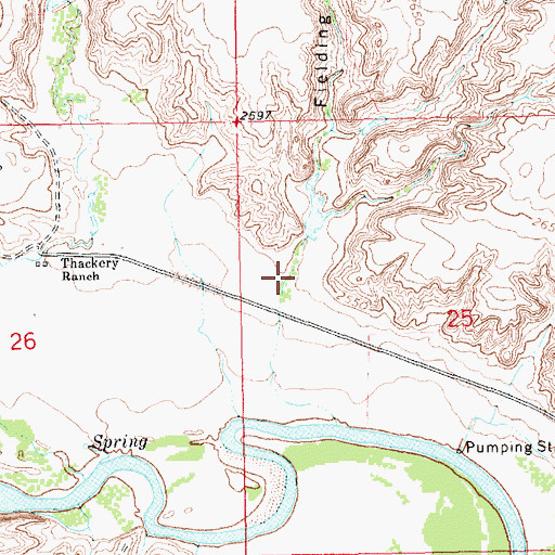 Topographic Map of Fielding Coulee, MT