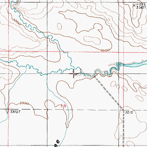 Topographic Map of Fifteenmile Coulee, MT