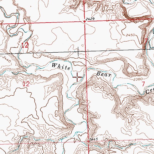 Topographic Map of Fifteenmile Creek, MT