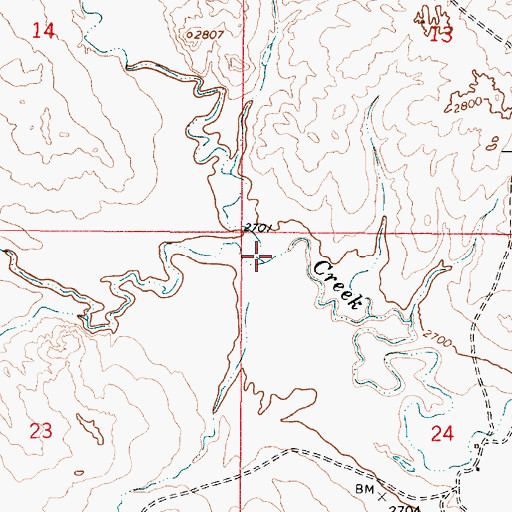 Topographic Map of Finley Creek, MT