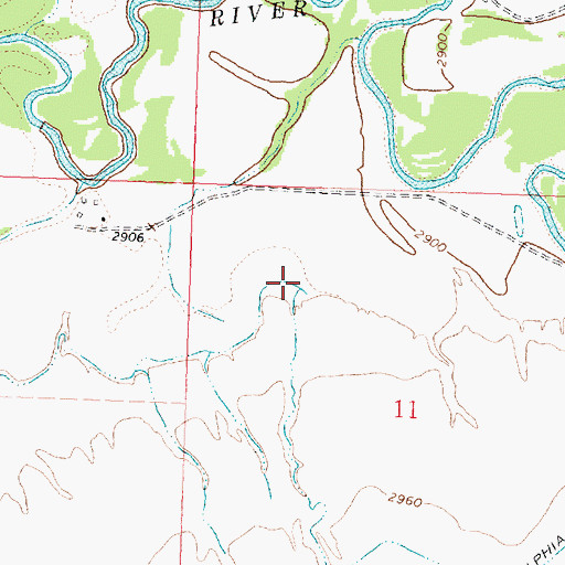 Topographic Map of Finnan Coulee, MT