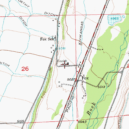 Topographic Map of Finnish Hall, MT