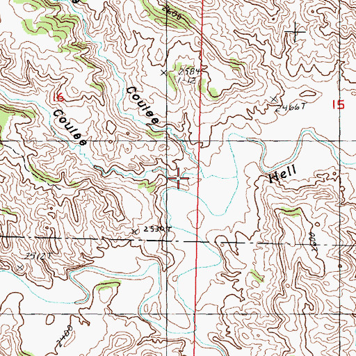 Topographic Map of Fir Coulee, MT