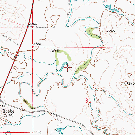 Topographic Map of Fire Creek, MT