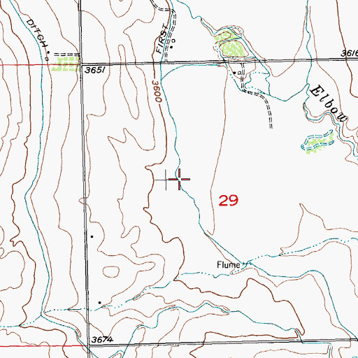 Topographic Map of First Chance Ditch, MT