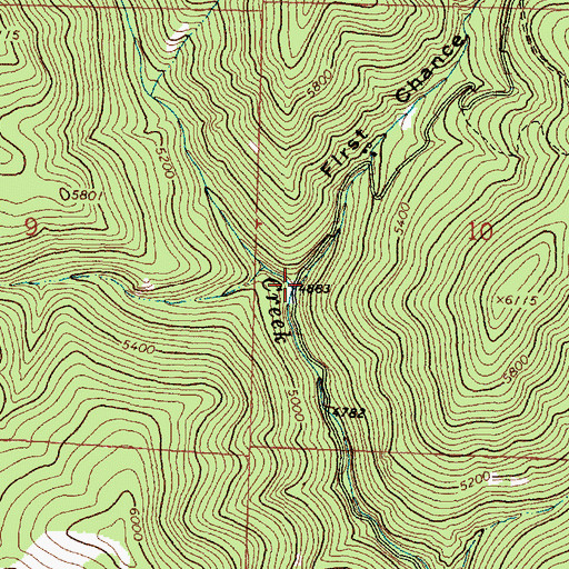 Topographic Map of First Chance Gulch, MT