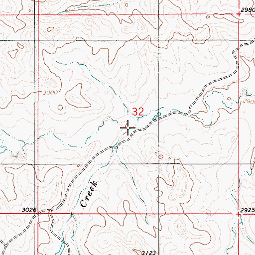 Topographic Map of First Creek, MT