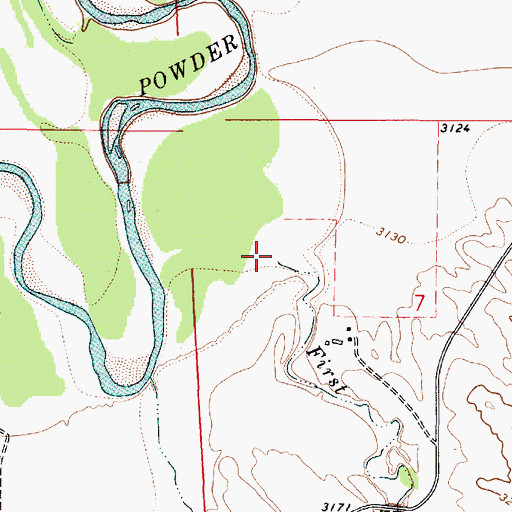 Topographic Map of First Creek, MT