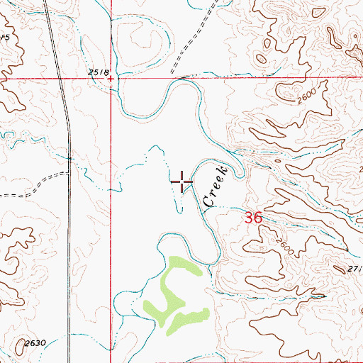 Topographic Map of First Creek, MT