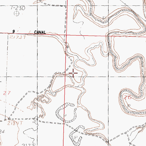 Topographic Map of First Creek, MT