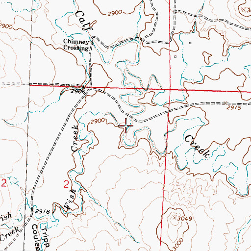 Topographic Map of Fish Creek, MT