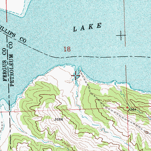 Topographic Map of Fisher Coulee, MT