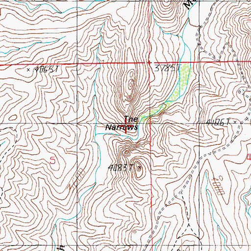 Topographic Map of Markham Creek, AZ