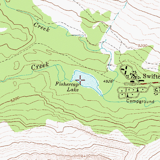 Topographic Map of Fishercap Lake, MT