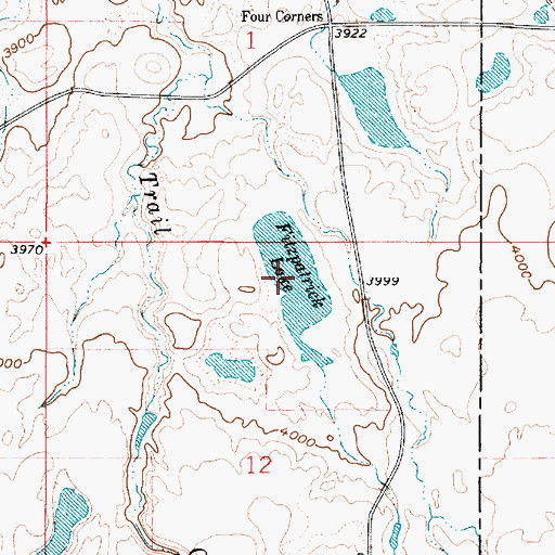 Topographic Map of Fitzpatrick Lake, MT