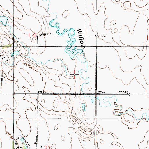 Topographic Map of Fivemile Coulee, MT
