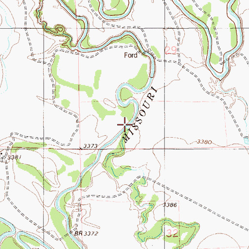 Topographic Map of Fivemile Creek, MT