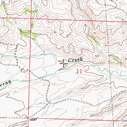 Topographic Map of Fivemile Creek, MT
