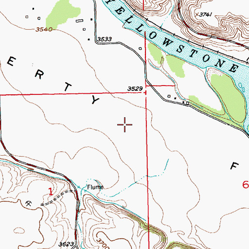 Topographic Map of Flaherty Flat, MT