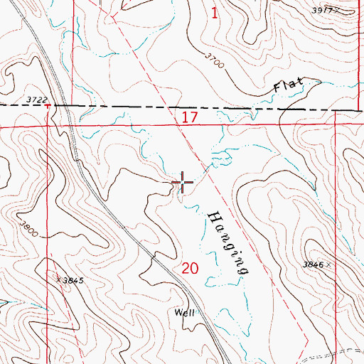 Topographic Map of Flat Bottom Draw, MT