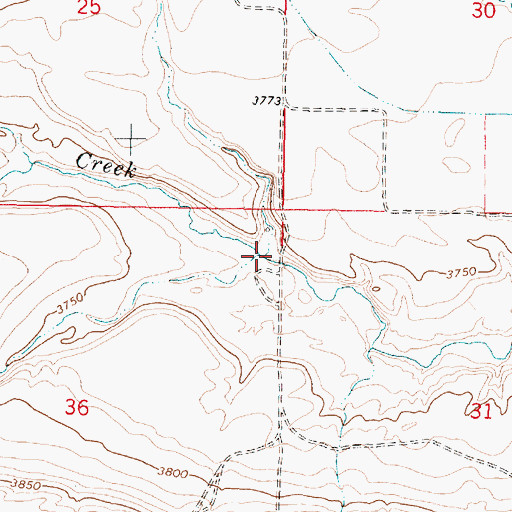 Topographic Map of Flat Coulee, MT