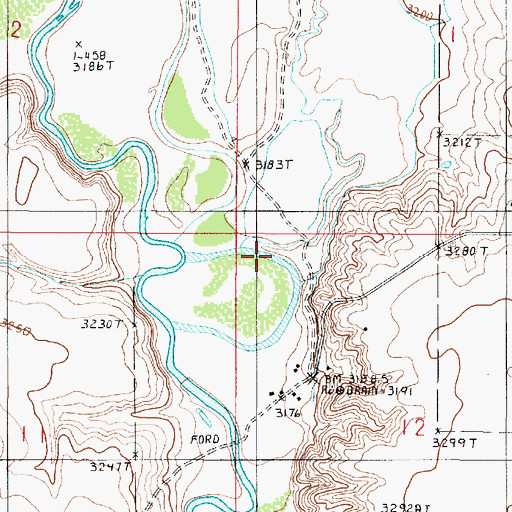 Topographic Map of Flat Coulee, MT