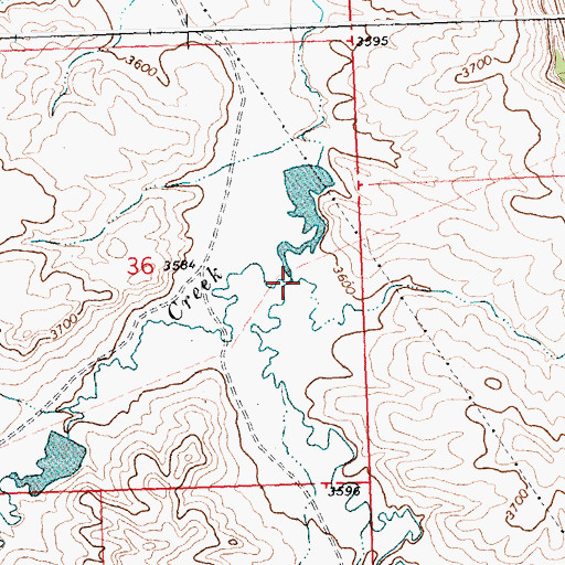 Topographic Map of Flat Creek, MT