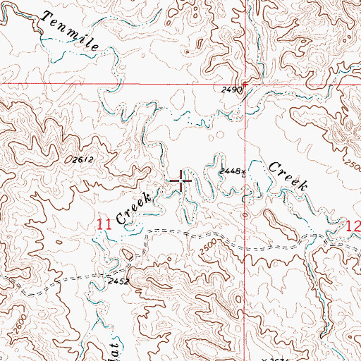 Topographic Map of Flat Creek, MT